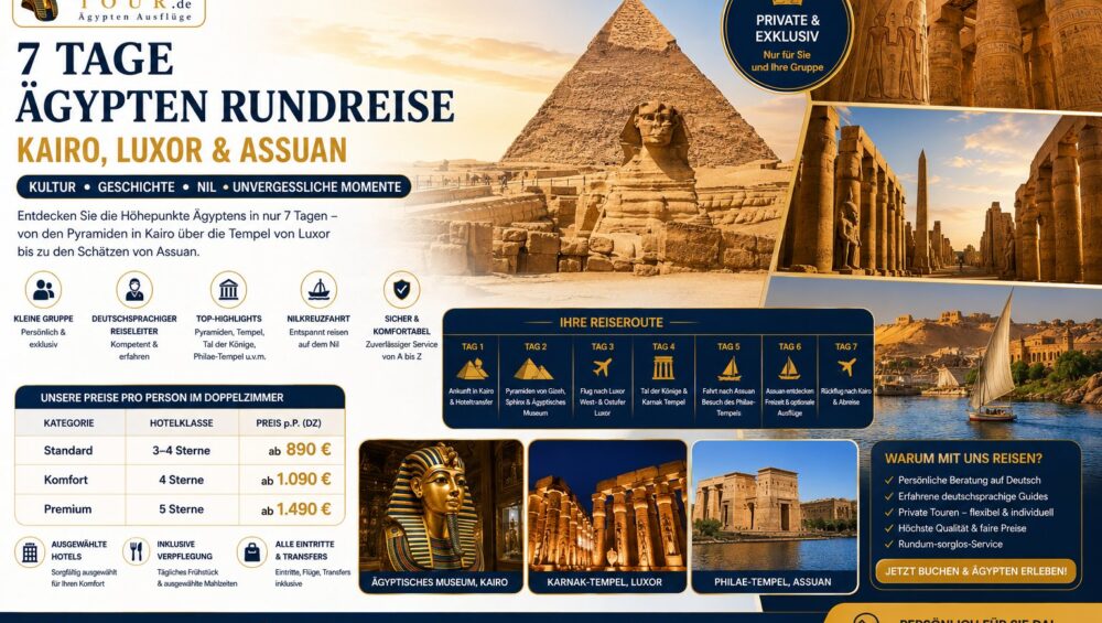 7 Tage Ägypten Rundreise – Kairo, Luxor & Assuan