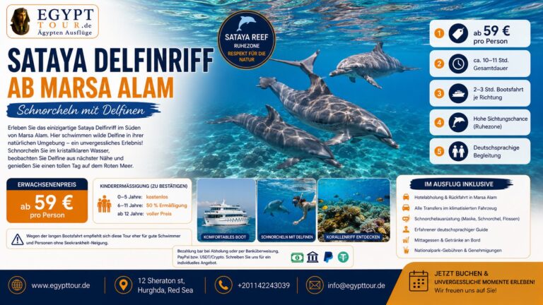 Sataya Delfinriff ab Marsa Alam – Schnorcheln mit Delfinen