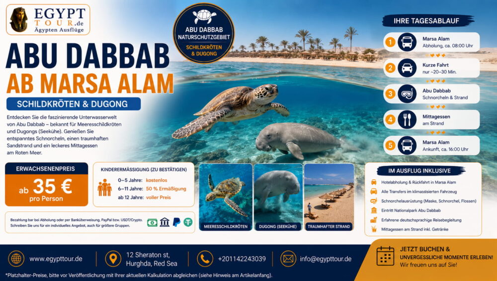 Abu Dabbab ab Marsa Alam – Schildkröten & Dugong