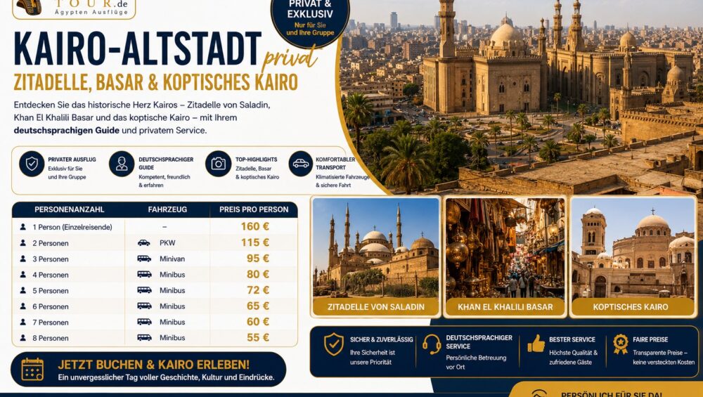 Kairo-Altstadt privat – Zitadelle, Basar & koptisches Kairo