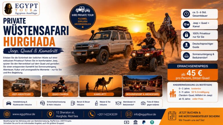 Private Wüstensafari Hurghada – Jeep, Quad & Kamelritt