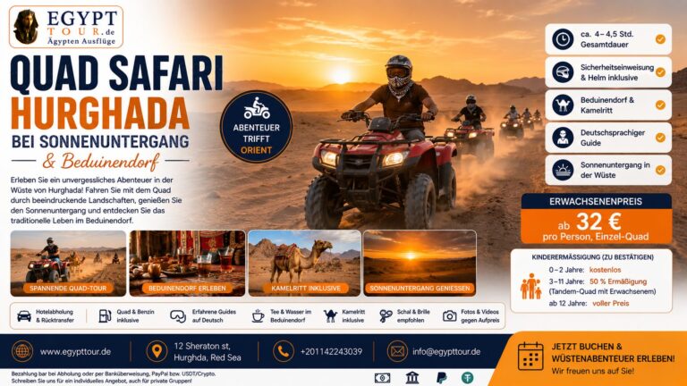 Quad Safari Hurghada bei Sonnenuntergang & Beduinendorf